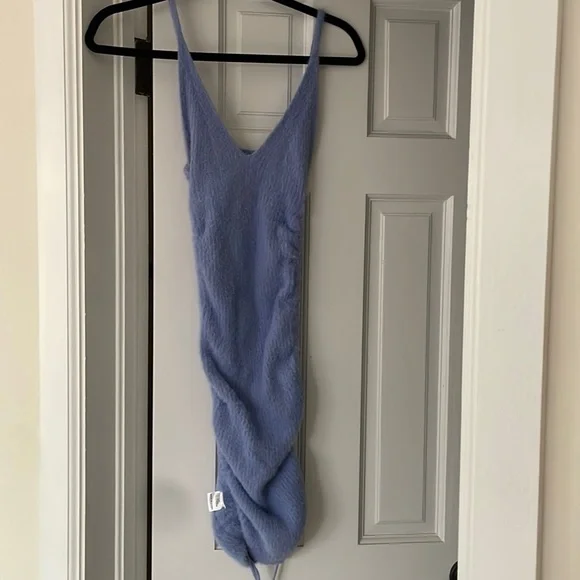 Urban Outfitters | Dresses | Blue Fuzzy Dress With Adjustable Length Could  Be Long Or Short From Uo | Poshmark